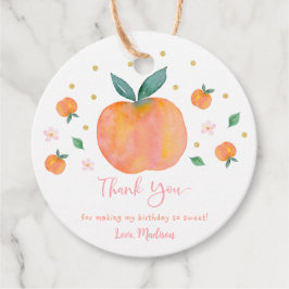 Ein Sweet Peach Geburtstag Geschenkanhänger