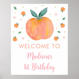 Ein Sweet Peach Geburtstag Willkommen Poster