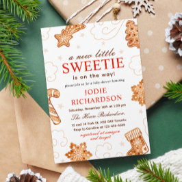 Ein Sweetie ist auf dem Weg Weihnachts-Cookie Kind Einladung