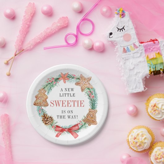 Ein Sweetis ist auf dem Weg Weihnachtsdusche Pappteller (Party)