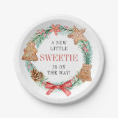 Ein Sweetis ist auf dem Weg Weihnachtsdusche Pappteller (Vorderseite)