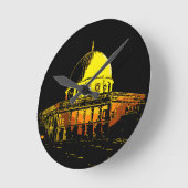 Ein Symbol des Friedens: Kuppel des Felsens Runde Wanduhr (Winkel)