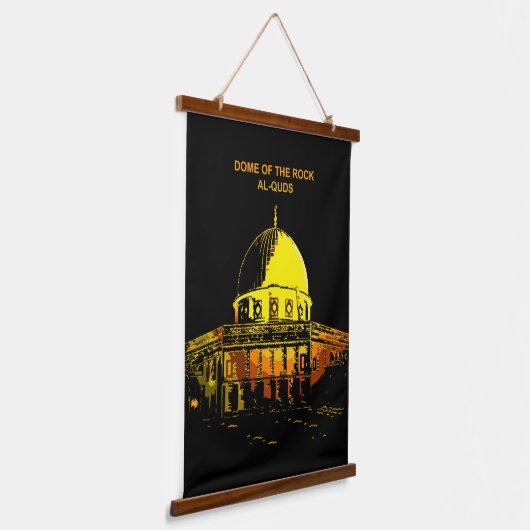 Ein Symbol des Friedens: Kuppel des Felsens Wandteppich Mit Holzrahmen (Gewinkelt)