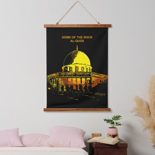 Ein Symbol des Friedens: Kuppel des Felsens Wandteppich Mit Holzrahmen (Schlafzimmer)