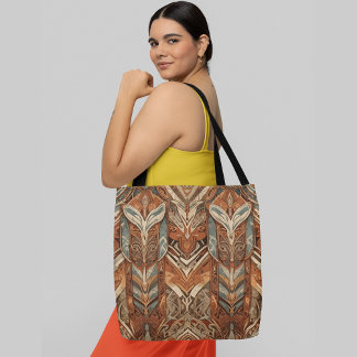 Ein symmetrisches abstraktes Muster, das geometris Tasche