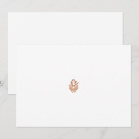 Ein symmetrisches Design mit braunem geometrischem Dankeskarte (Vorne/Hinten)