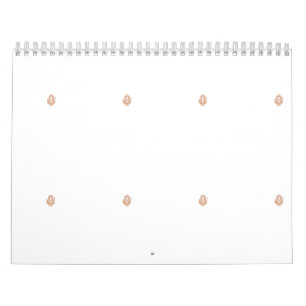 Ein symmetrisches Design mit braunem geometrischem Kalender