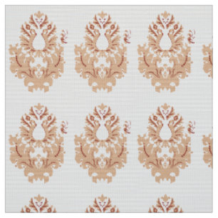 Ein symmetrisches Design mit braunem geometrischem Stoff