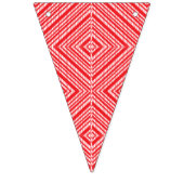 Ein symmetrisches Muster mit rot, orange und p Wimpelkette (Dritte Fahne)