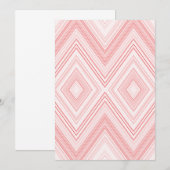 Ein symmetrisches Muster mit roten und rosa Motive Einladung (Vorne/Hinten)