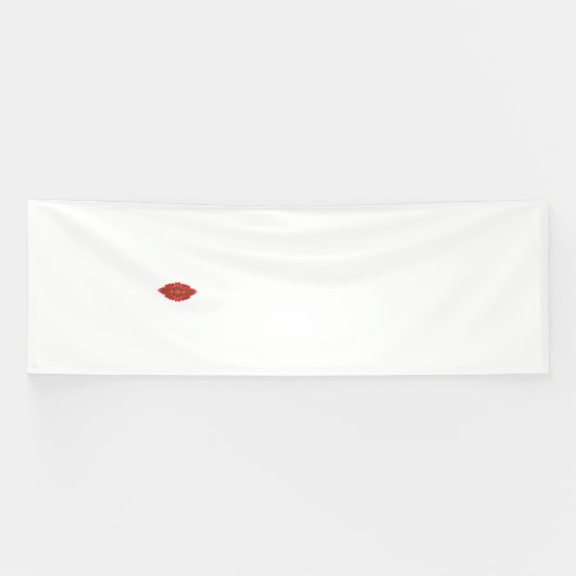 Ein symmetrisches rotes Grafikdesign mit geometris Banner (Horizontal)