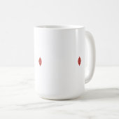 Ein symmetrisches rotes Grafikdesign mit geometris Kaffeetasse (VorderseiteRechts)
