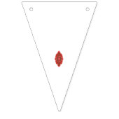 Ein symmetrisches rotes Grafikdesign mit geometris Wimpelkette (Dritte Fahne)