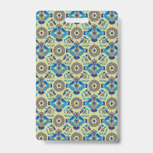Ein symmetrisches Textildesign mit Blau und oder Ausweis