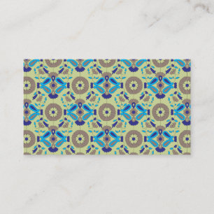 Ein symmetrisches Textildesign mit Blau und oder Visitenkarte