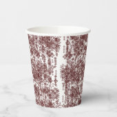 Ein symmetrisches weißes Packpapier mit einem Retp Pappbecher (Links)