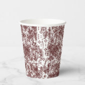 Ein symmetrisches weißes Packpapier mit einem Retp Pappbecher (Rechts)