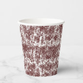 Ein symmetrisches weißes Packpapier mit einem Retp Pappbecher (Vorderseite)