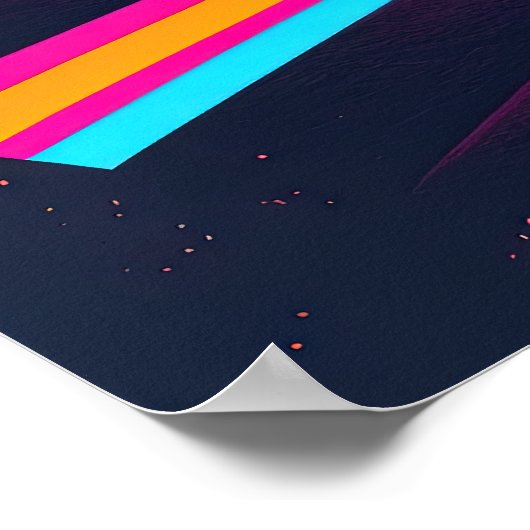 Ein Synthwave-Abenteuer durch die Wüste Poster (Ecke)