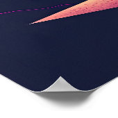 Ein Synthwave-Laufwerk durch die Wüste Poster (Ecke)