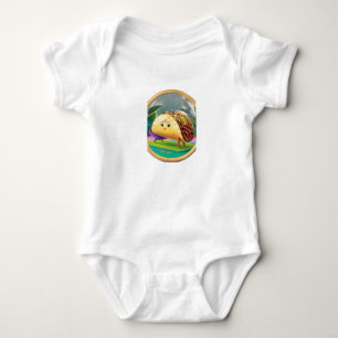 Ein Taco, der Yoga macht. Baby Strampler