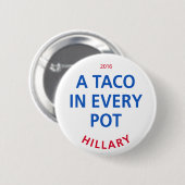 Ein Taco in jedem Topf 2 ¼" Knopf Button (Vorne & Hinten)