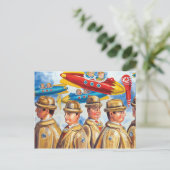 "Ein Tag am Flughafen" Postkarte (Stehend Vorderseite)