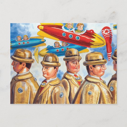 "Ein Tag am Flughafen" Postkarte (Vorderseite)