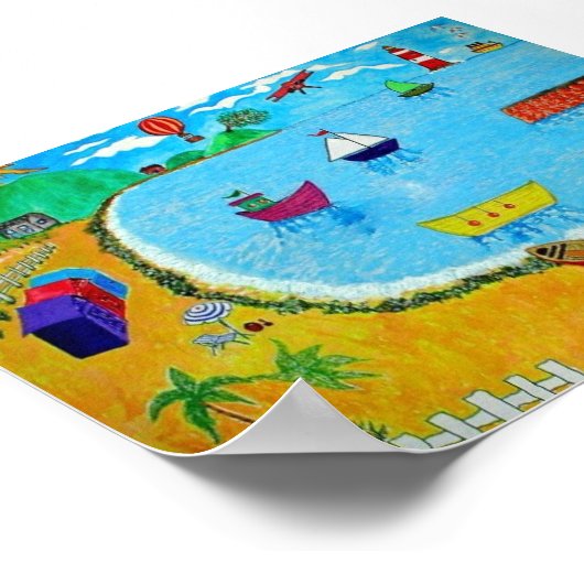 Ein Tag am Meer Poster (Ecke)