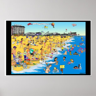 Ein Tag am Strand. Alter Obstgarten-Strand, ich Poster