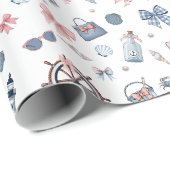 Ein Tag am Strand! Geschenkpapier (Rolleneckpunkt)