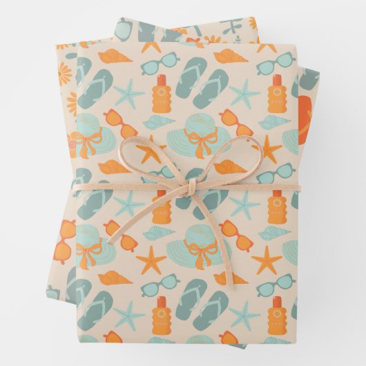 Ein Tag am Strand Geschenkpapier Set (Beispiel)