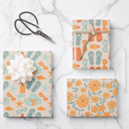 Ein Tag am Strand Geschenkpapier Set