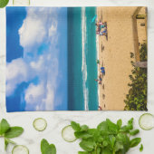 Ein Tag am Strand Geschirrtuch (Gefaltet)