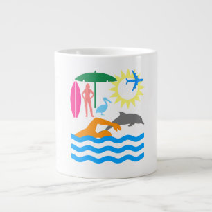 Ein Tag am Strand Jumbo-Tasse