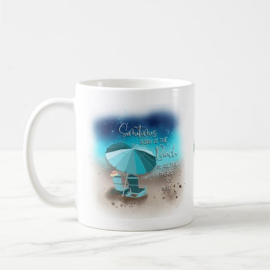 Ein Tag am Strand Kaffeetasse (Links)