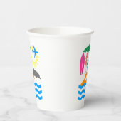 Ein Tag am Strand Pappbecher (Links)