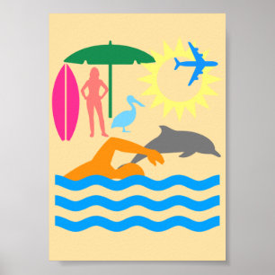 Ein Tag am Strand Poster