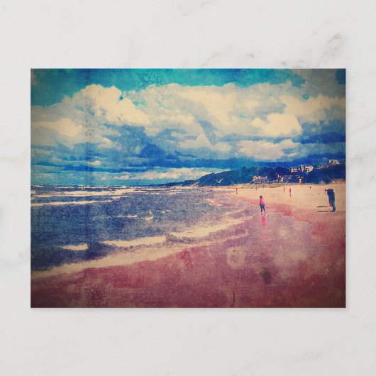 Ein Tag am Strand Postkarte (Vorderseite)