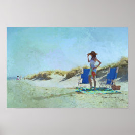 Ein Tag am Strand Print Poster