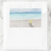 Ein Tag am Strand Rechteckiger Aufkleber (Tasche)