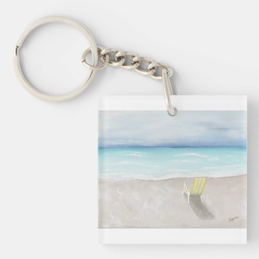 Ein Tag am Strand Schlüsselanhänger (Vorderseite)