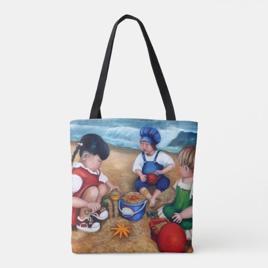 Ein Tag am Strand Tasche (Rückseite)