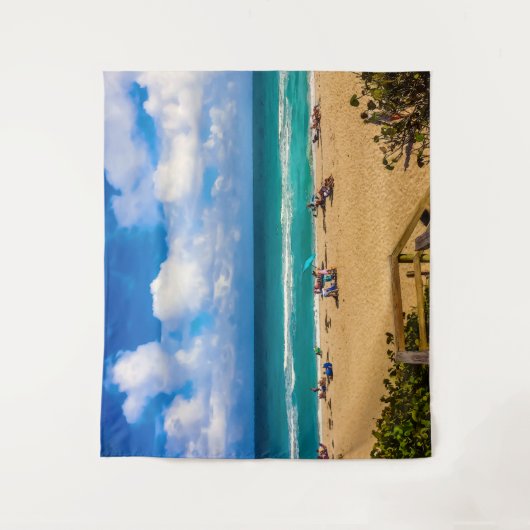 Ein Tag am Strand Wandteppich (Vorderseite)