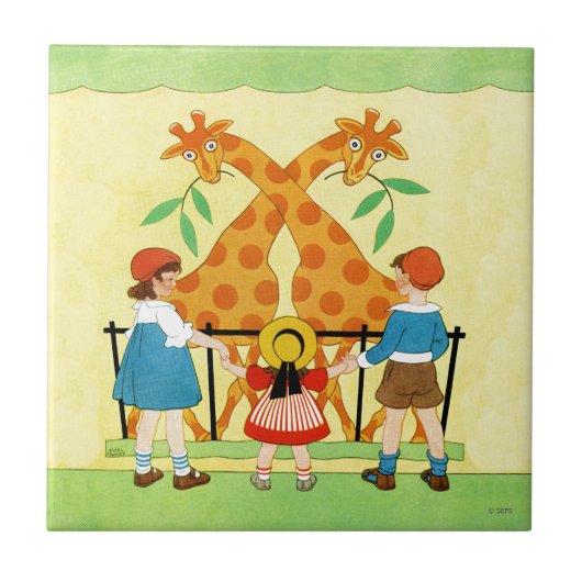 Ein Tag am Zoo Fliese (Vorderseite)