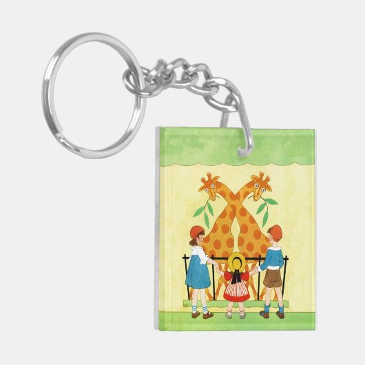 Ein Tag am Zoo Schlüsselanhänger (Vorderseite links)