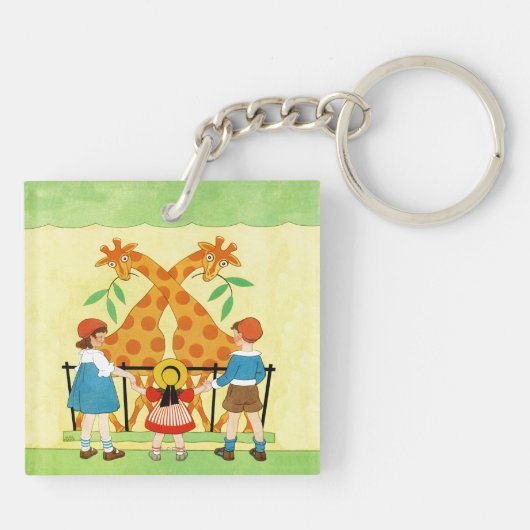 Ein Tag am Zoo Schlüsselanhänger (Rückseite)