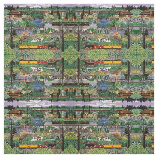 Ein Tag am Zoo Stoff (Muster)