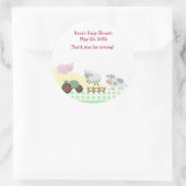 Ein Tag auf dem Baby-Duschpfropf der Farm Runder Aufkleber (Tasche)