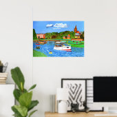 Ein Tag auf dem Flussposter Poster (Heimbüro)